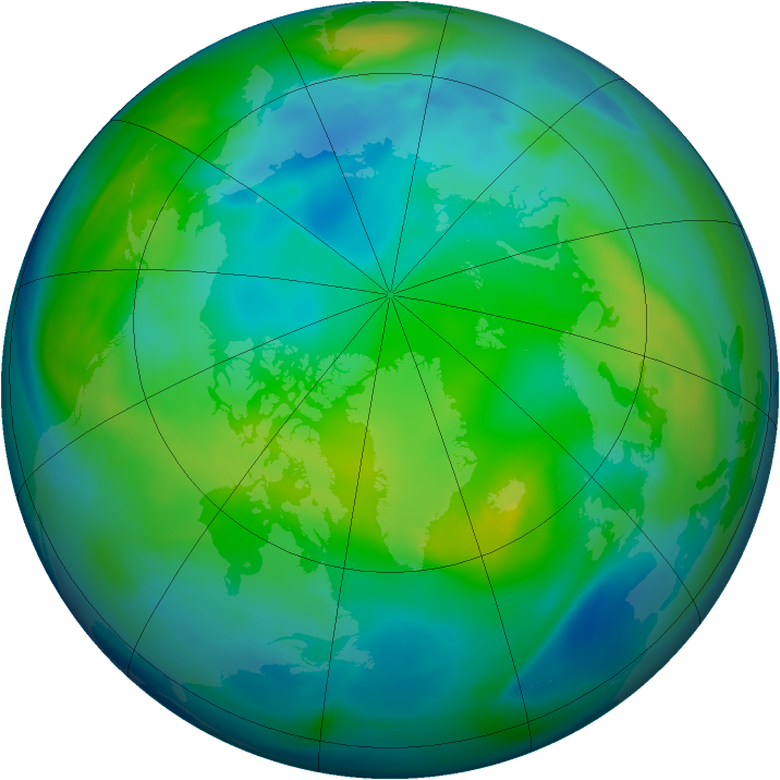 Arctic ozone map for 10 November 2006